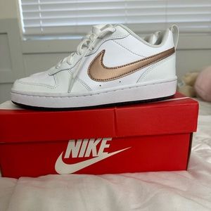 nike court visions white and rose gold